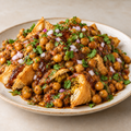 Samosa Chat with chana masala